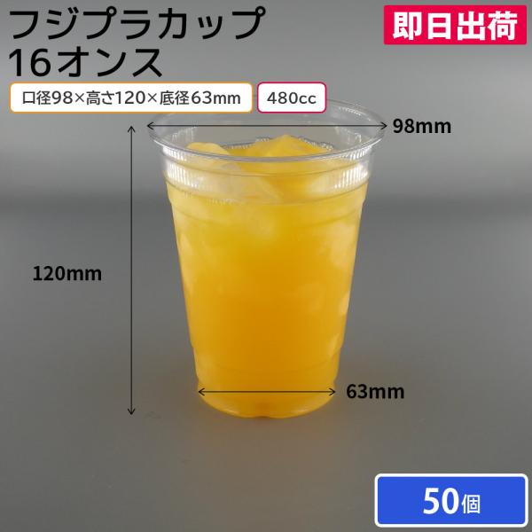 プラカップ フジプラカップ 480ml 480cc 16オンス 50個 使い捨てコップ 使い捨てカップ ピクニック 花見 キャンプ レジャー フェス