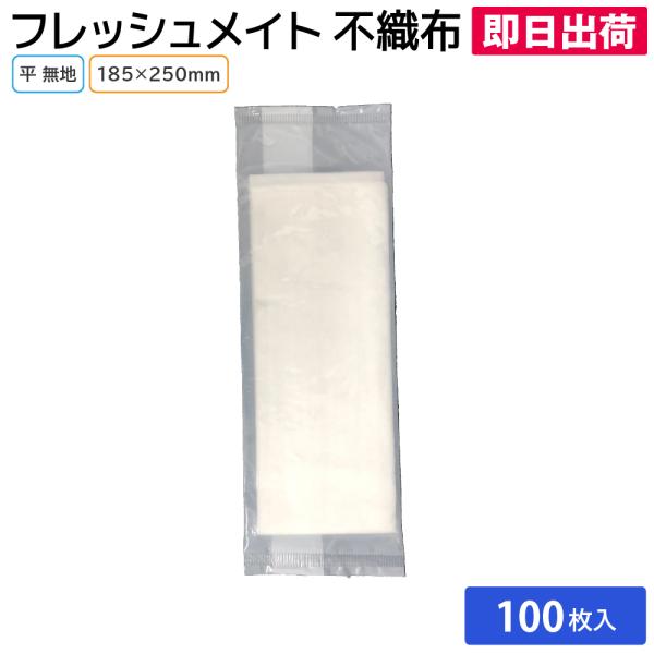 飲食店応援 業務用 使い捨て備品 経済的 不織布 高級感 フレッシュメイト 不織布 平 無地 A-6 100枚