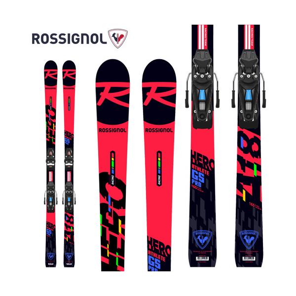 スキー板 ジュニア ロシニョール 21-22 ROSSIGNOL ヒーローアスリート HERO ATHLETE GS PRO (R21 PRO) + NX10 (金具付)[旧モデルスキー]