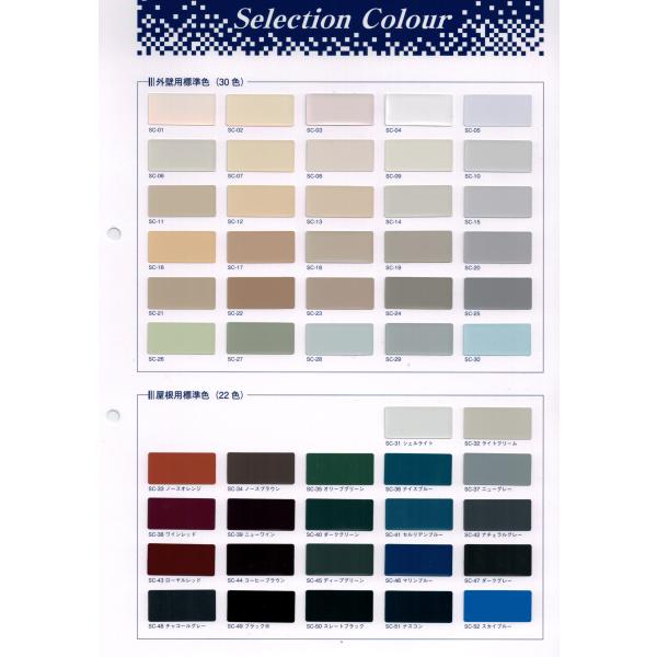 セミフロン標準色色見本帳（カタログも一緒にお入れします