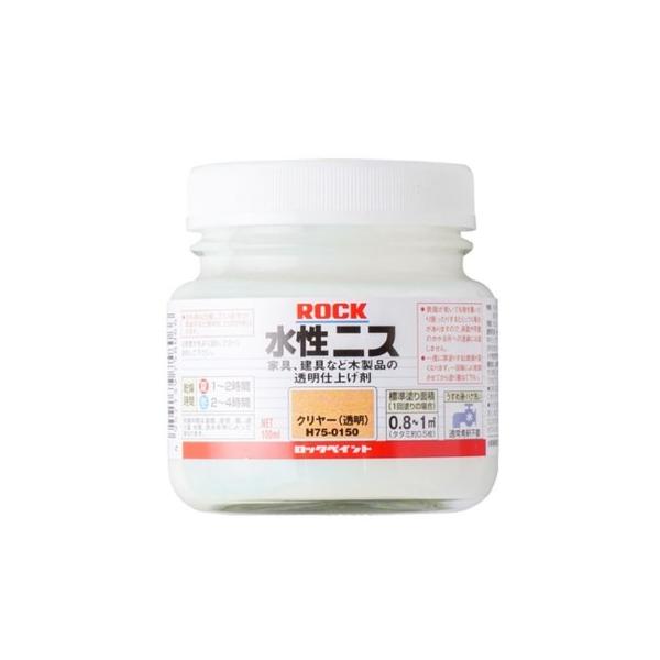 ロック水性ニス　100ml　各色　【ロックペイント】