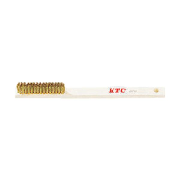 木柄ブラシ　真鍮ブラシ　４行　線径０．１４ｍｍ（YTBR212）373-9392