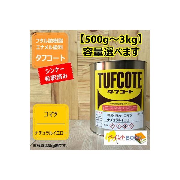 乾燥が速く鉄部への付着性にすぐれています シンナー希釈済み 小松イエロー 500g コマツナチュラルイエロー ラッカー系 黄色 塗装 フタル酸樹脂エナメル塗料 建設機械 小松製作所 代購幫