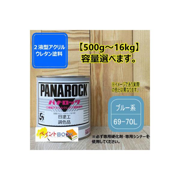【日塗工 69-70L】ブルー系 マンセル 10B7/6 パナロック 2液型ウレタン塗料 自動車 工業 ロックペイント