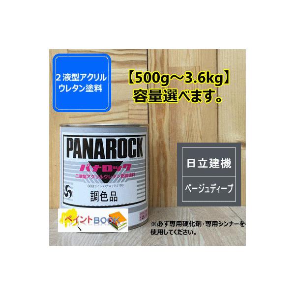 【日立建機 ベージュディープ】パナロック 500g〜選べます 2液型ウレタン塗料   ロックペイント ※シンナー硬化剤は含まれていません