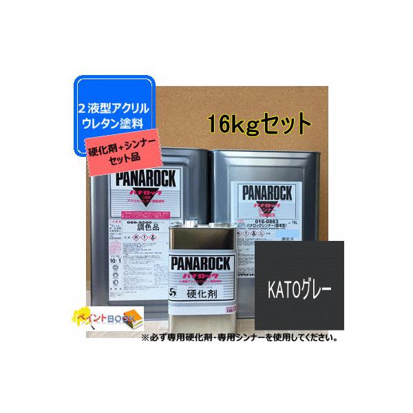 KATOグレー】【16kgセット 主剤+硬化剤+シンナー】 パナロック 2液型