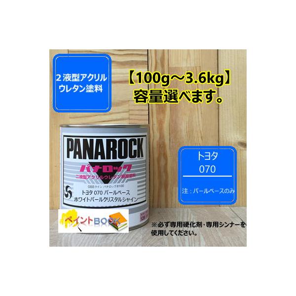 【トヨタ 070】 注 : パールベースのみ パナロック 2液型ウレタン塗料  ロックペイント ※シンナー硬化剤は含まれていません