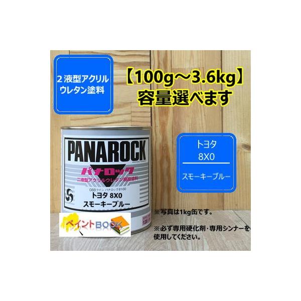 【トヨタ 8X0】 スモーキーブルー パナロック 2液型ウレタン塗料