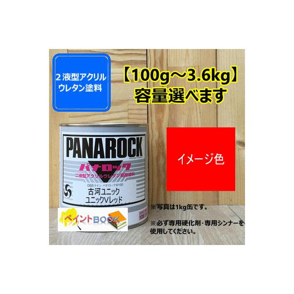 【古河ユニック ユニックVレッド】パナロック 500g〜選べます 2液型ウレタン塗料 UNIC 赤 クレーン アーム レット 建設機械 補修 ロックペイント