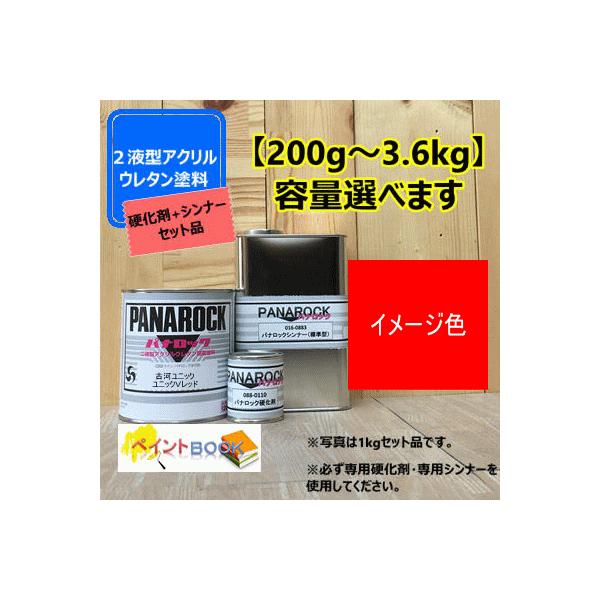 【古河ユニック ユニックVレッド】【主剤+硬化剤+シンナー】 パナロック 500g〜選べます 2液型ウレタン塗料 赤色 クレーン アーム ペンキ ロックペイント