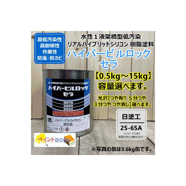 水性1液シリコン樹脂塗料 【日塗工 25-65A】 マンセル 5Y6.5/0.5 