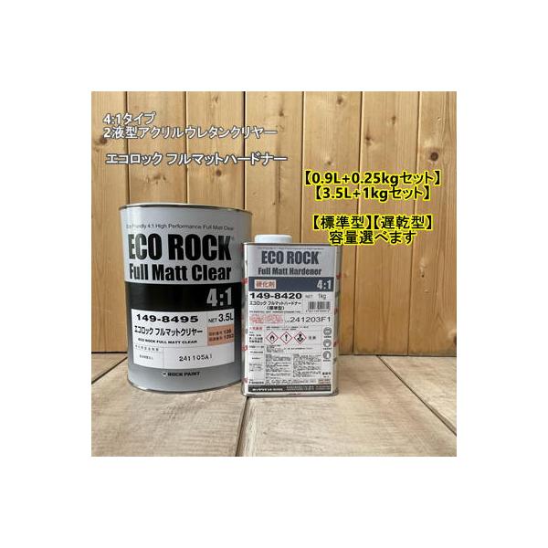 主剤+ハードナー】 149-8495 エコロック フルマットクリヤー 容量選べ