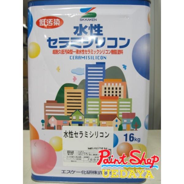 水性セラミシリコン 艶消 標準色・淡彩色 16kg エスケー化研 