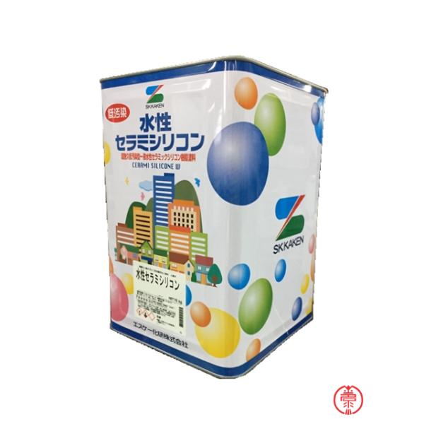エスケー化研 水性弾性セラミシリコン 艶有 淡彩色 16kg 外壁用 エスケー化研 水性弾性セラミシリコン 艶有 淡彩色 16kg 外壁用