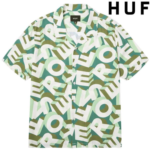HUF アロハシャツ HUF（ハフ） シャツ HUF ABECEDERIAN S/S RESORT SHIRT リゾートシャツ