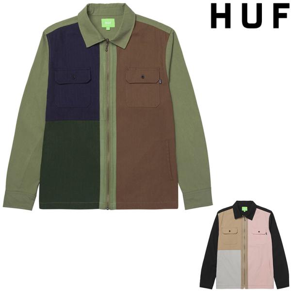 ハフ スプリット ジップ ワークシャツ pajaboo_huf-jk00346