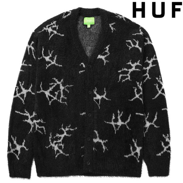 HUF ハフ カーディガン CRACKED CARDIGAN ニット セーター : PAJABOO