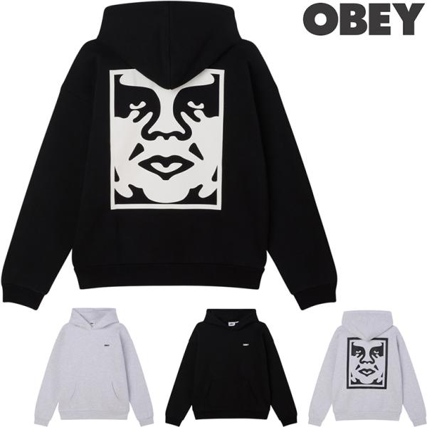 オベイ パーカー OBEY BOLD ICON EXTRA HEAVY HOOD 正規取扱店 フーディー スウェット プルオーバーフード スケーター