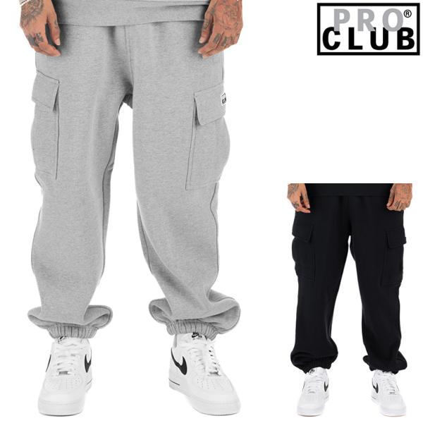 PRO CLUB HEAVY WEIGHT TAPERED CARGO SWEAT PANTプロクラブ スウェットパンツ カーゴ パンツ ヘビーウェイト[サイズ：ウエスト / 股下 / ワタリ / 裾幅の順]【M】最大約102cm / 69...