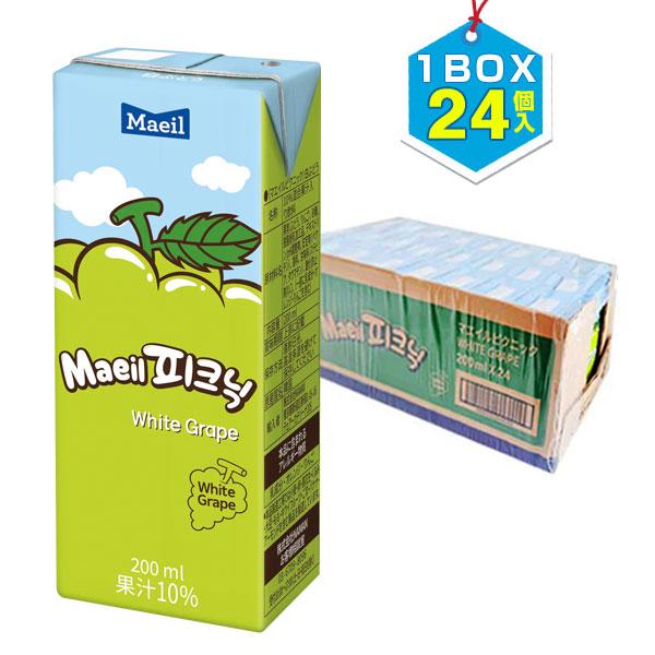 【まとめ買いお得★1個当り126円】マエイル ピクニック 白ぶどう 1BOX=200ml×24個 韓国ドリンク 韓国食品