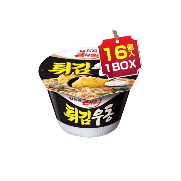 【まとめ買いお得】農心 天ぷらうどん カップ麺 1BOX = 111g×16個 NONG SHIM 辛くない ティギムうどん カップラーメン 韓国ラーメン インスタントラーメン 韓国食品