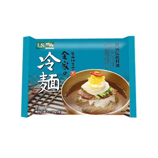 そば粉使用、0.7mmの極細麺でのど越しの良い食感の冷麺セットです。