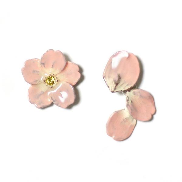 ピアス 桜 ピンク レディース PalnartPoc パルナートポック 公 式 ブラフシューペリア プレゼ ント サクラひらりピアス