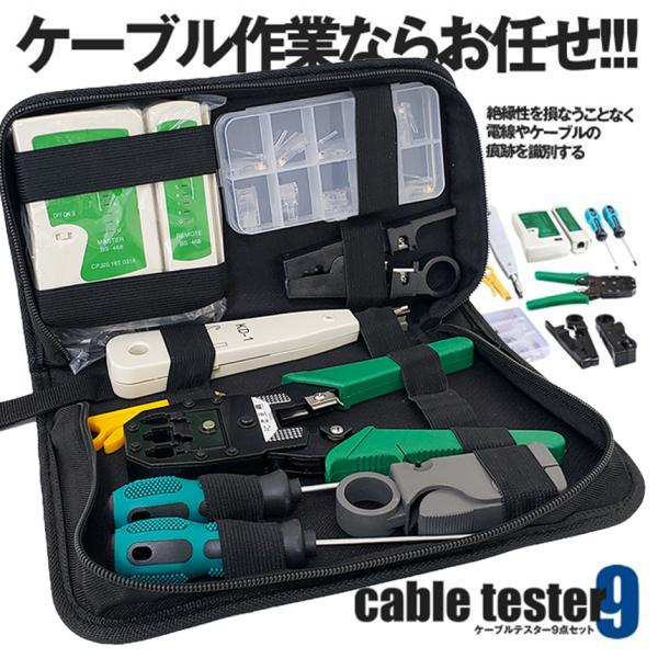 LANケーブル　Cat6a 家庭内配線交換部材と工具一式セット　未使用品 palone_p05-4a