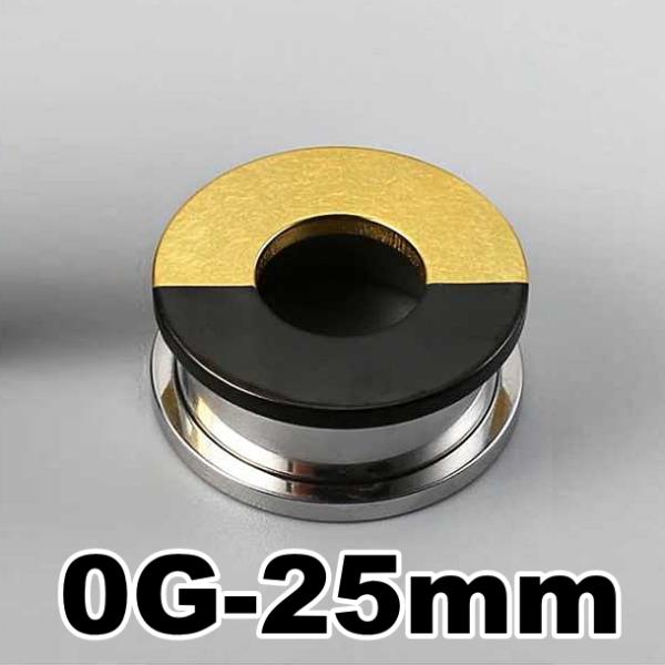 トンネル ゴールド ブラック シルバー 0G 00G 12mm 14mm 16mm 19mm 22mm 25mm ステンレス ボディピアス フレア