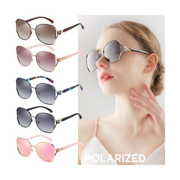 サングラス 上品でおしゃれ 偏光 レディース サングラス UV対策 UV400 シミ対策 大きめ サングラス UVカット sunglass 眼鏡 メガネ 紫外線対策 クロバー