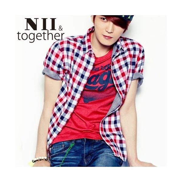 NII ジェジュン JEJUNG着用 ドラバプリント 半袖Tシャツ メンズ 