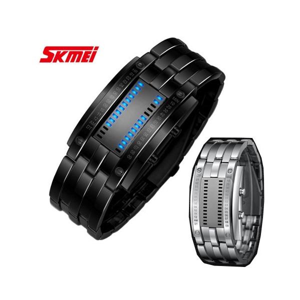 SKMEI デジタル 腕時計 ブランド LED ディスプレイ 50M 防水 ランニングウォッチ スポーツウォッチ
