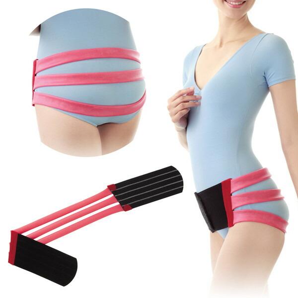 日本製 3段式チューブサポートベルト 骨盤 下腹 引き締め ヒップ お尻