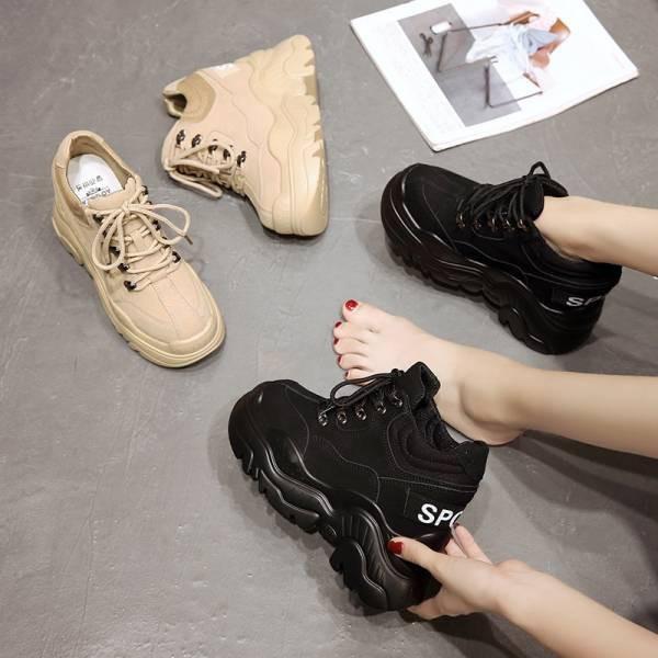 スニーカーインソール スポーティースニーカー レディース スポーティー シューズ 靴 ロゴ 厚底12cm Xz219 Panda Ko 通販 Yahoo ショッピング