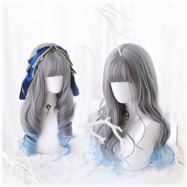 かつら コスプレ衣装 フルウィッグ ウィッグ カツラ Wig ブルー 青髪 コスプレ ロング ゆめかわいい 耐熱 グラデーション Jf109 Panda Ko 通販 Yahoo ショッピング