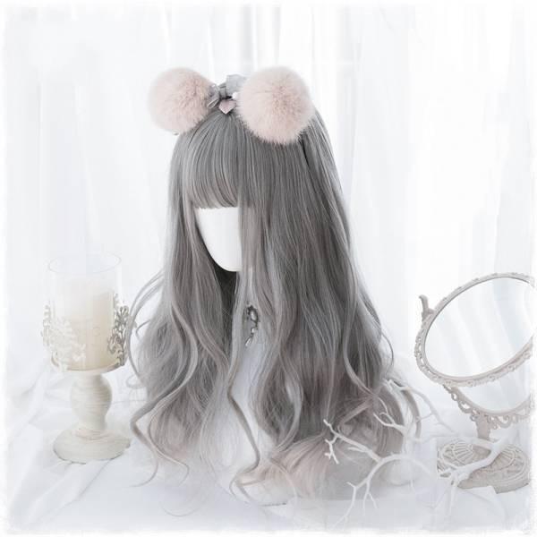かつら ロリータ コスプレ ロング ウィッグ アッシュグレーカラー やみかわ ゆるウェーブ サブカル ゆめかわ Jf125 Panda Ko 通販 Yahoo ショッピング