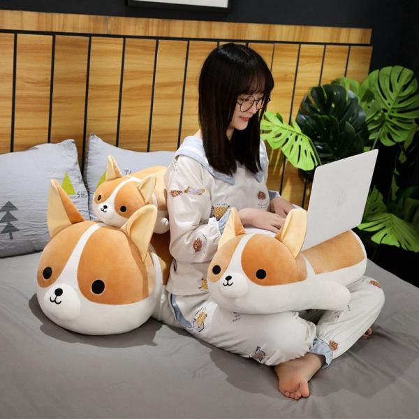 ぬいぐるみコーギー犬 いぬ抱き枕 可愛い 癒しグッズ かわいい 犬 動物クッション スーパーもちもち 誕生日 プレゼント ギフト 60cm
