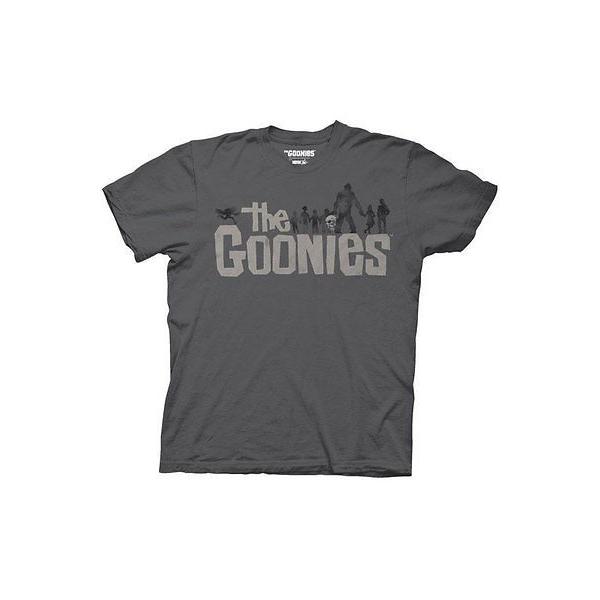 メーカー包装済 アメリカ人気キャラクター Tシャツ グーニーズ The Goonies Movie Silhouette Title Logo Licensed Adult T Shirt Grey L 豪華 Zoetalentsolutions Com