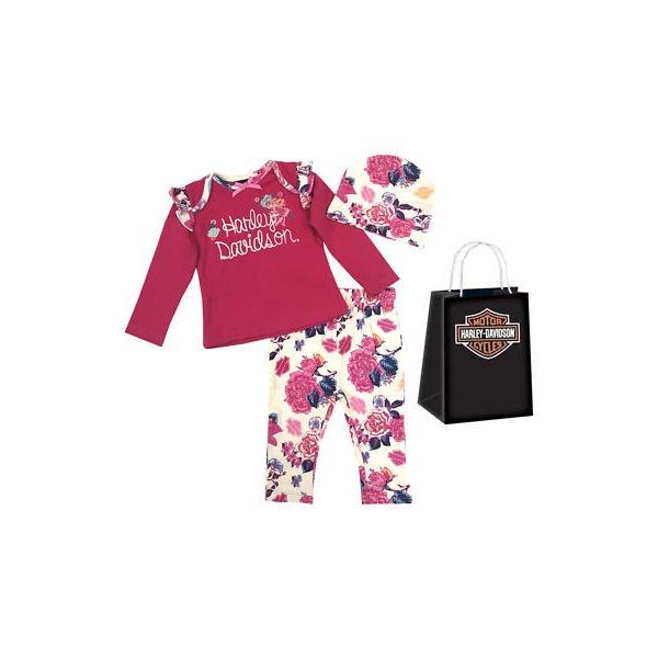 ベビー トドラー ウェア ガールズ ワンピース ハーレーダビッドソン Harley Davidson Baby Girls Floral 3 Piece Gift Set W Gift Bag Pink Apaproduction Fr