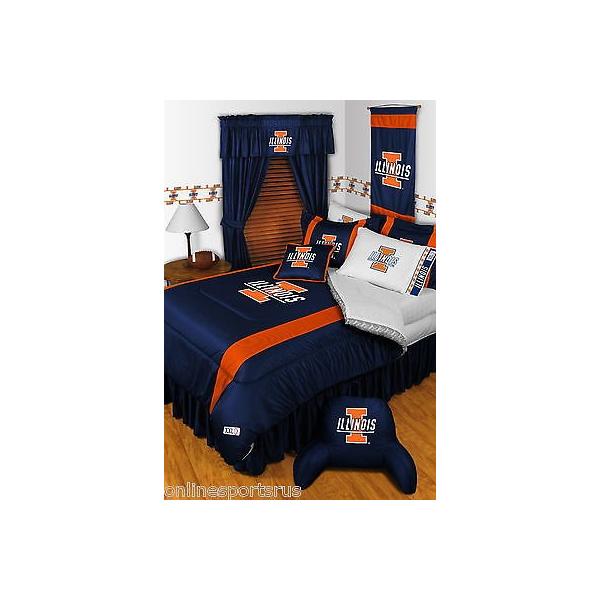 掛け布団 セット Illinois Illini Comforter Bedskirt Sham Curtains & Valance Twin to King Size 掛け布団 セット Illinois Illini Comforter Bedskirt Sham Curtains & Valance Twin to King Size