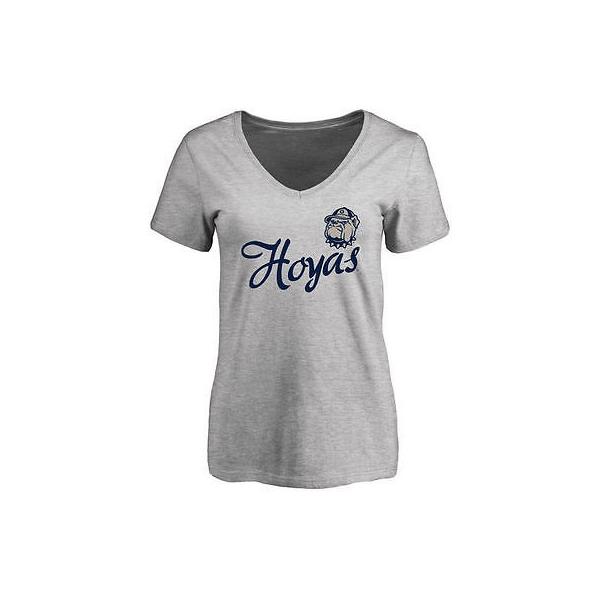 本物新品保証 カレッジ 大学 スポーツ Fit アメリカ ファングッズ Usa 全米 ブランディッド ファナティックス Hoyas Ash Georgetown ブランディッド Ncaa レディース Dora スリム Fit Tシャツ E パンダストア
