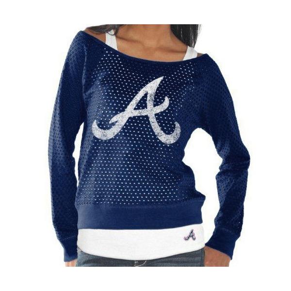 カレッジ Ncaa Usa アメリカ 応援グッズ アメリカ レディース Atlanta Braves レディース Holy 長袖 Tシャツ Tank ネイビー ブルー E191948394429 パンダストア