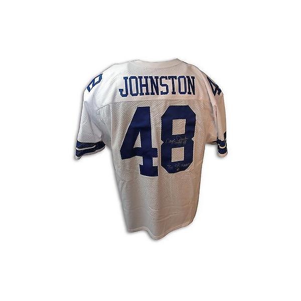 フットボール Nflアメリカン ウェア Throwback ユニフォーム アスレティック Jersey ニット 記念グッズ Autographed Daryl Johnston Throwback White Jersey Dallas Cowboys E パンダストア