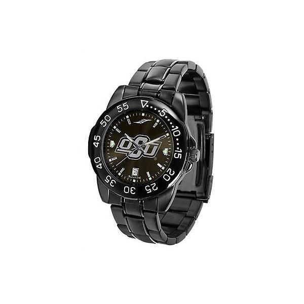 サンタイム Oklahoma スポーツ Watch Fantom Ncaa State Cowboys Oklahoma Mens カレッジ Ladies ユニフォーム Gunmetal Finish Mens Or Ladies Black Dial E パンダストア