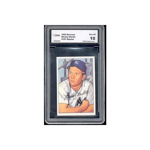 激安 オンライン店 海外セレクション Bowman Mickey メジャーリーグ ベースボール Mantle Reプリント 野球 カード1952 ベースボール Reプリント カード1952 Card Gem ミント 10 101 安い買取 価格