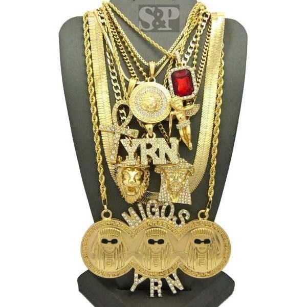 贅沢 ネックレス 海外買付直輸入セレブ愛用ブランド商品 エスアンドピージュエリー セット ネックレス 9 チェーン Migosyrn メドューサ ジーザス アンク エンジェル ルビー ヘリンボーン ヒップホップ メンズアクセサリー