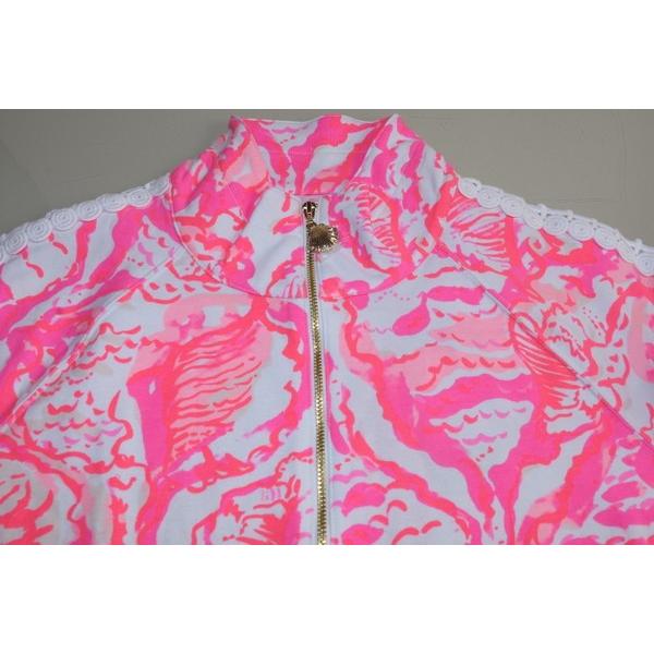 パーカー トレーナー リリーピュリッツァー Lilly Pulitzer Skipper Popover Coral Reef Beside The Point Pink White Lace S Purrworld Com