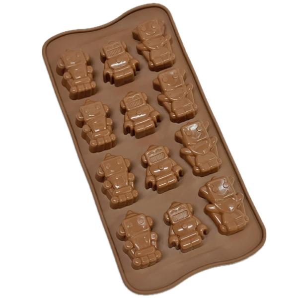 残り在庫数(本日0:00時点)：5チョコレートモールド ロボット お菓子 グミ 石鹸 シリコン型 ゼリーケーキ バレンタインギフト 子供 お菓子作り DIY キッチン用品 プレゼント 手作り スイーツ パーティー お祝い 限定 デザイン お...