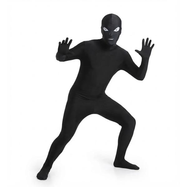 全身タイツ コナン 犯人風 仮装 ハロウィン 面白い コスプレ 衣装 3Dプリント 地味ハロウィン L