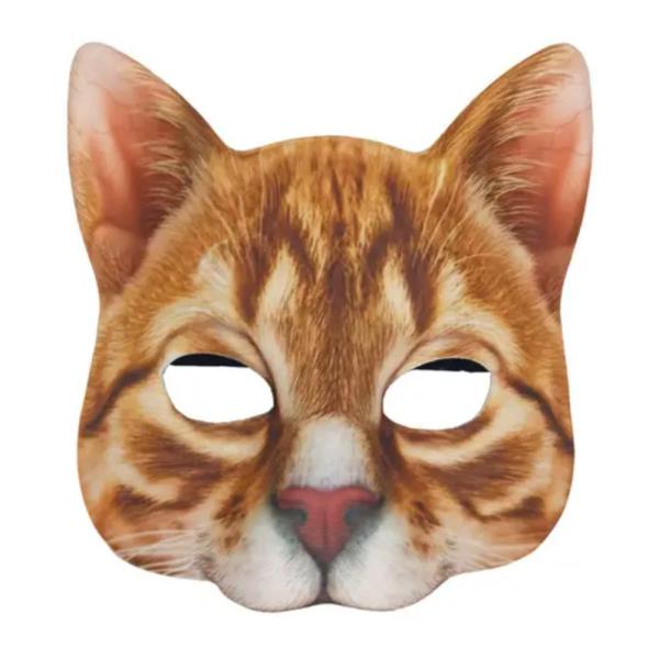 残り在庫数(本日0:00時点)：9茶トラ茶トラネコ 動物 お面 男女兼用 ハロウィン コスプレ 文化祭 夏祭り 学園祭 仮面 おもしろい コスプレ小物 撮影道具 半面 被り物 ハロウィン仮面 シャム猫  猫のフェイスマスク   可愛らしい猫...